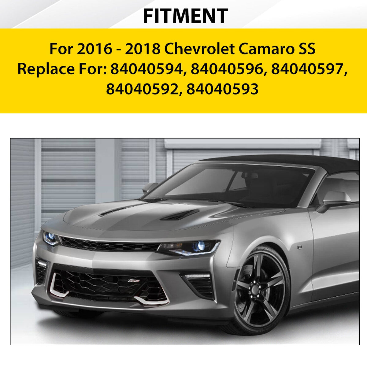 Front Bumper Lower Grille Mesh Grill For 2016-2018 Chevrolet Camaro SS #84040593