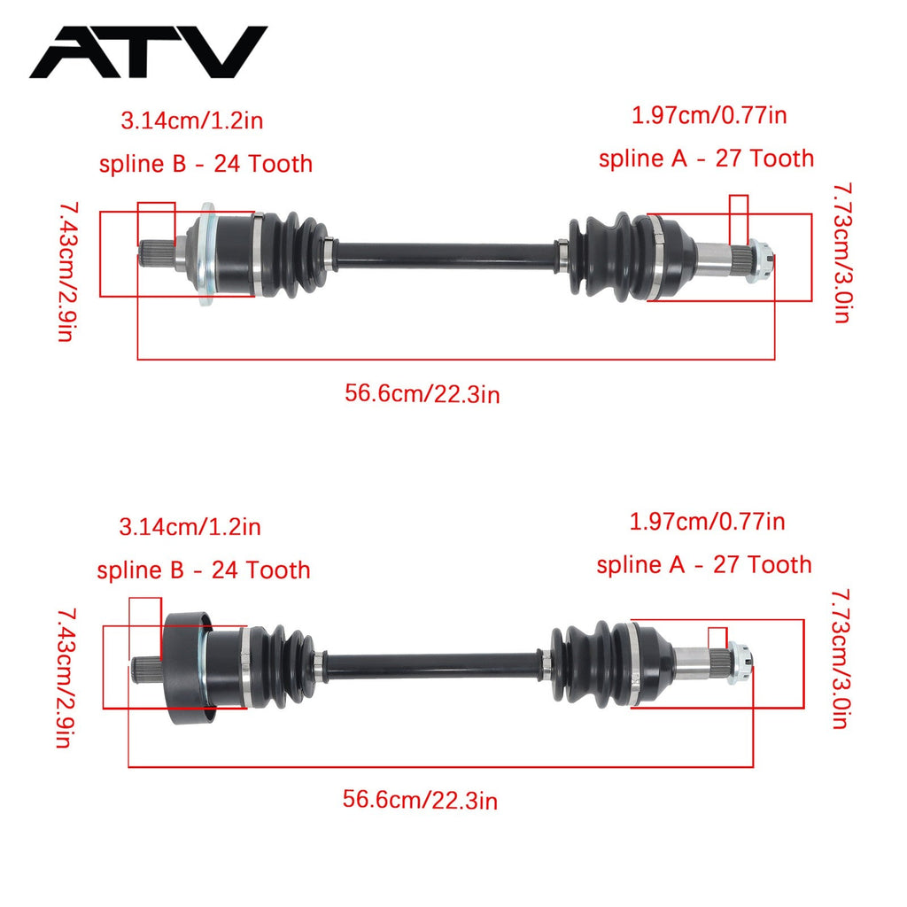 1502-345 1502-344 Front Left Right CV Axles Drive Shaft For Arctic Cat 400 06-14