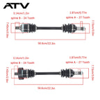 1502-345 1502-344 Front Left Right CV Axles Drive Shaft For Arctic Cat 400 06-14