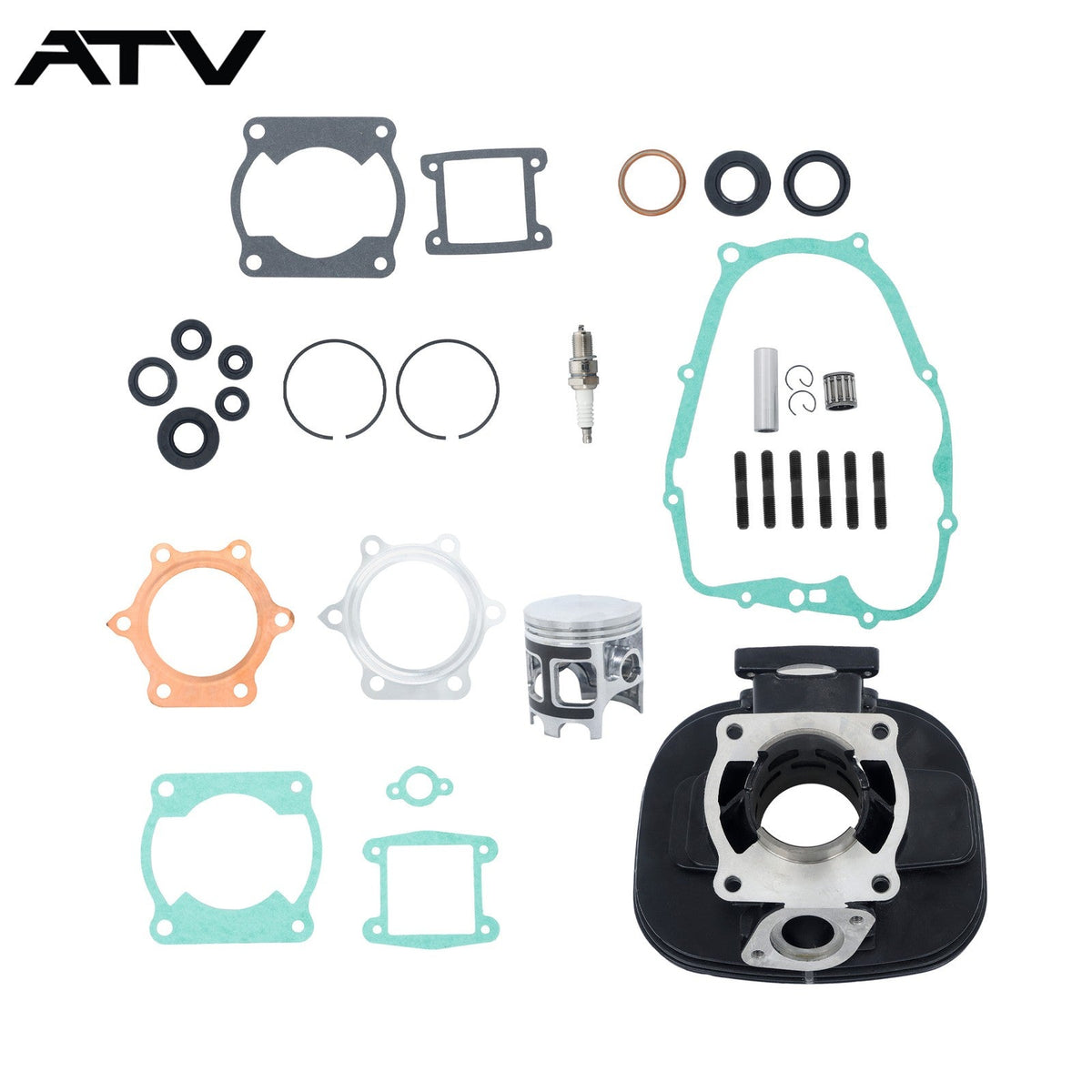 For Yamaha 1987-2006 Blaster 200 Cylinder Piston gasket Seal Kit 66mm ATV