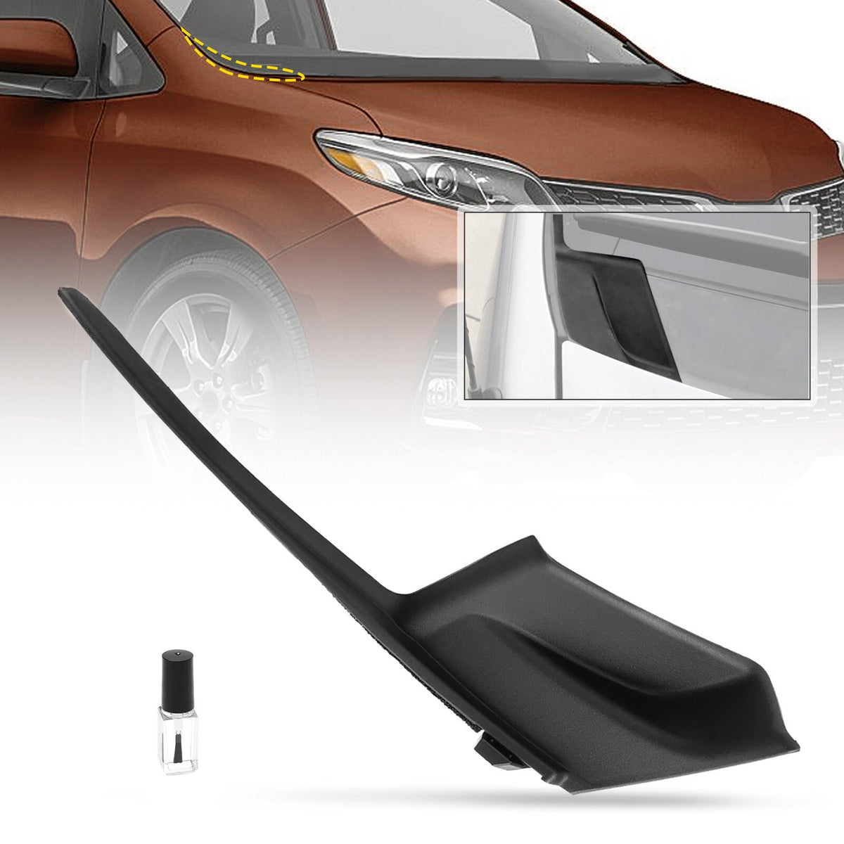 Front Right Side Windshield Window Wiper Cowl Cover For Toyota Sienna 2011-2020
