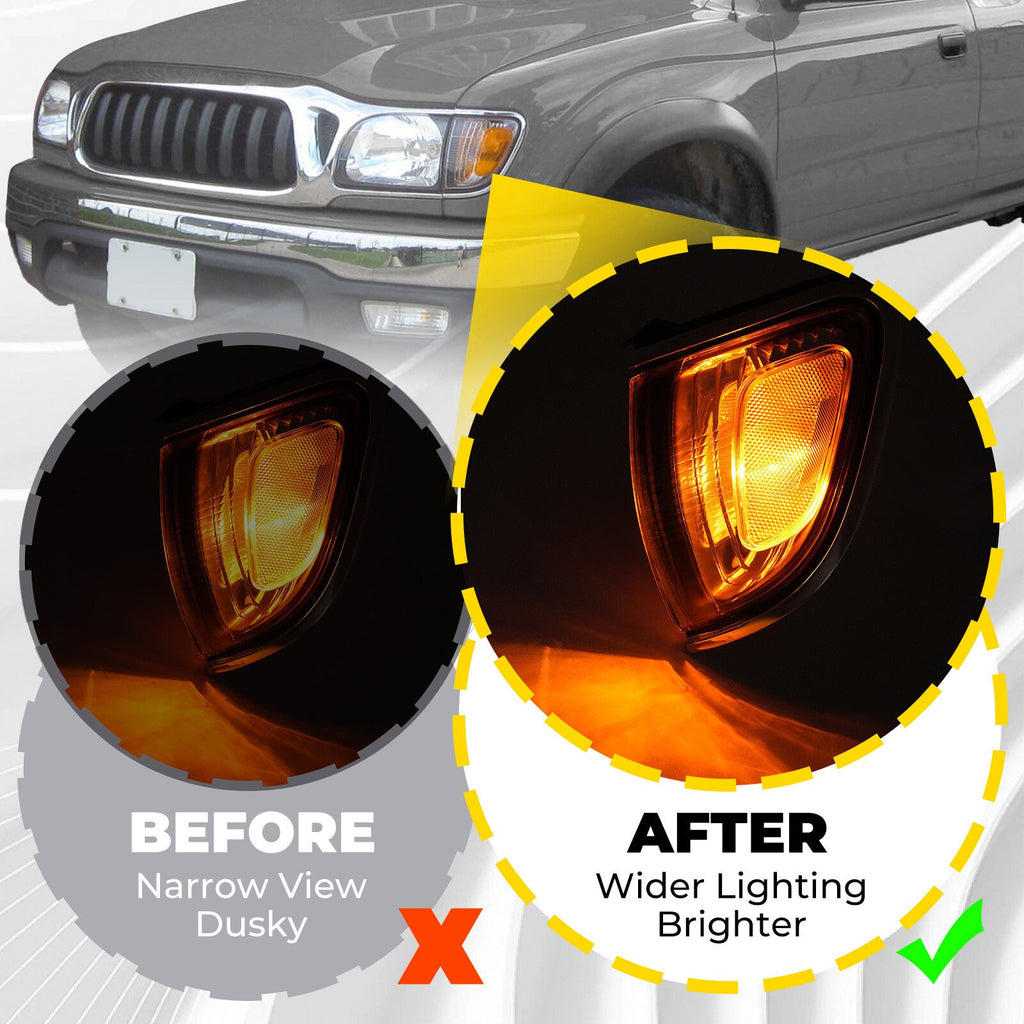 Left Side Corner Light Assembly W/Black Trim For Toyota Tacoma 2001-2004 New