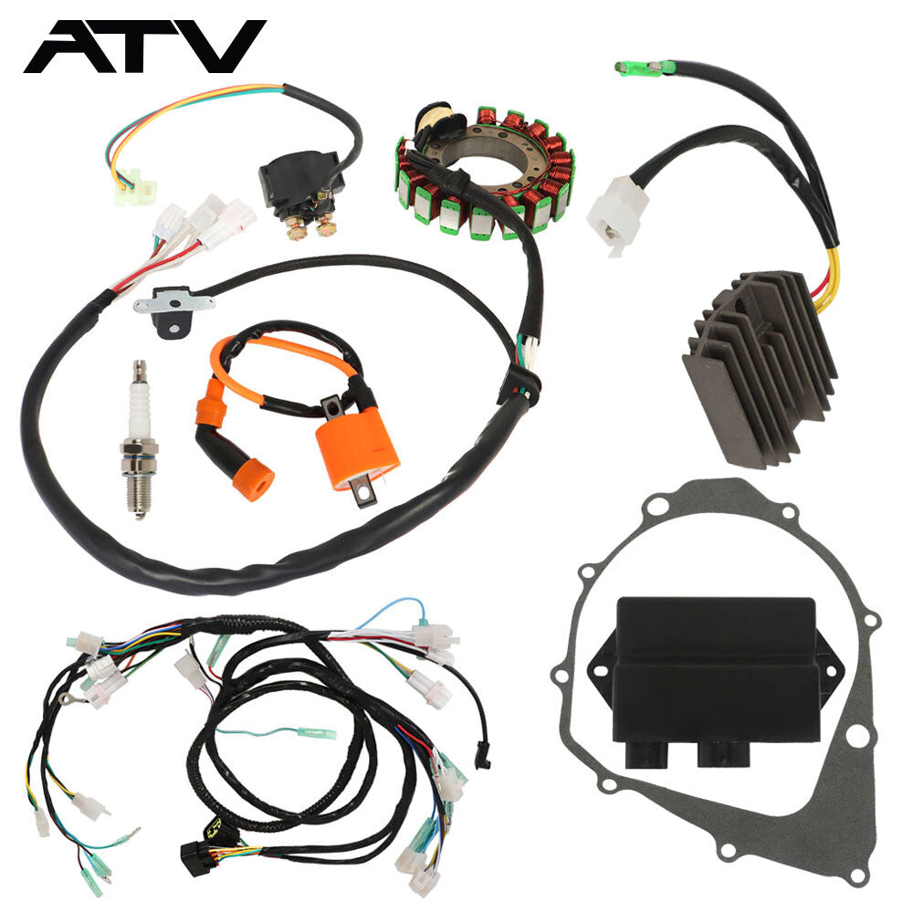 Magneto Stator+Ignition Coil+Wire Harness CDI Kit For Yamaha Warrior 350 YFM350X