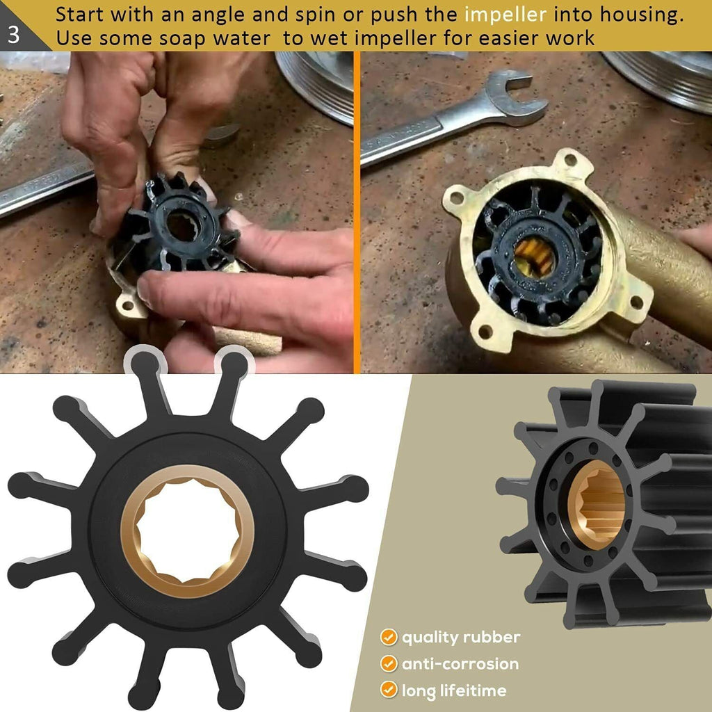 For Volvo Penta Raw Sea Water Pump Repair Rebuild Kit 5.0Gi 5.0GL 5.0GXi 5.0OSi