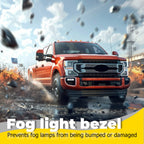 For Ford F-250 F-350 2020-2022 Passenger Right Front Bumper Fog Light Bezel