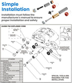 Caliper Guide Pin Kit for Bendix ADB22X Air Disc Brake 803114 BW803114 091.559