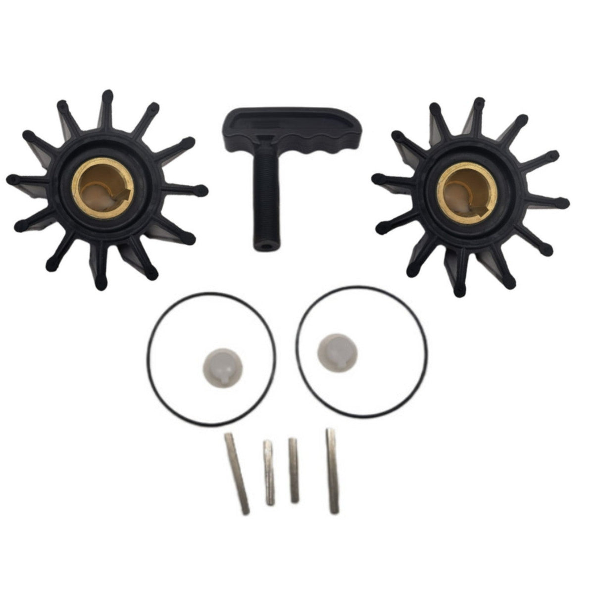 2Sets Impeller Kits Replaces Sherwood 17000K Cummins Caterpillar With Puller