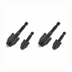 4Pcs 1/4"Hex Shank Keyless Drill Chuck Adapter Bit Change Converter Driver Black