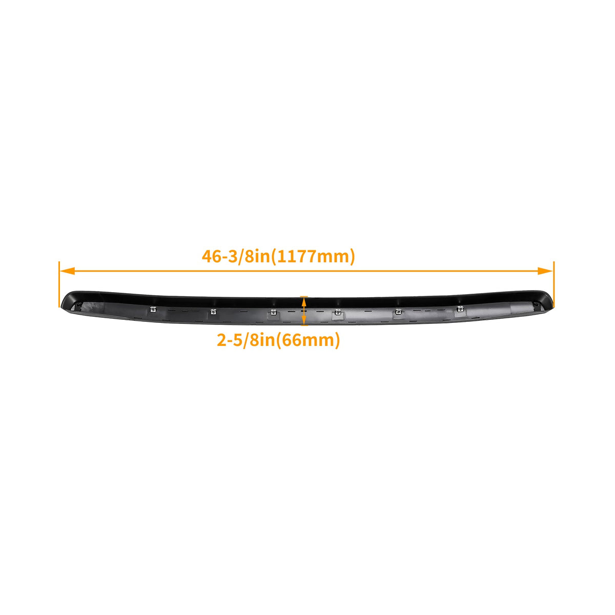 Fits GMC Sierra 2500HD 3500HD 2011-2014 Front Upper Hood Molding Gloss Black