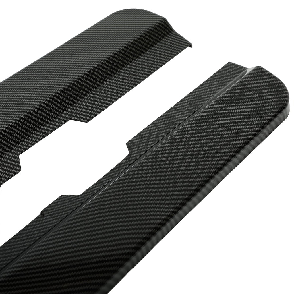 Side Skirts Extension Lip Carbon Look Fits 2010-2015 Chevy Camaro LT LS Style