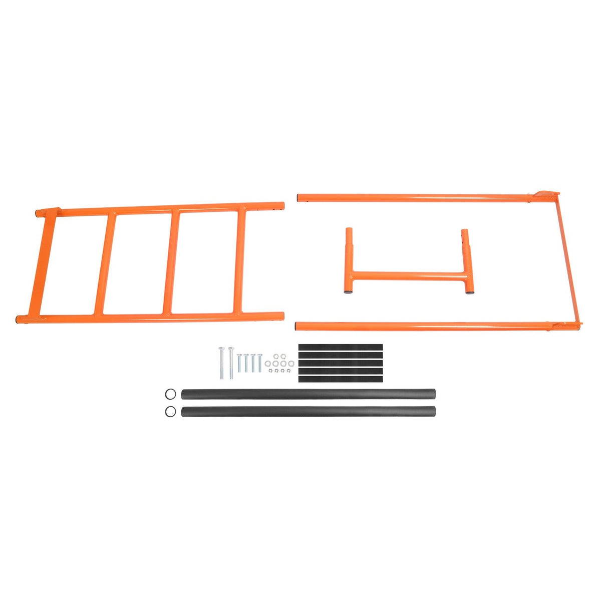 Flatbed Trailer Access Ladder Orange 5 Step For 48 Inch Rail Mount Powder Coated