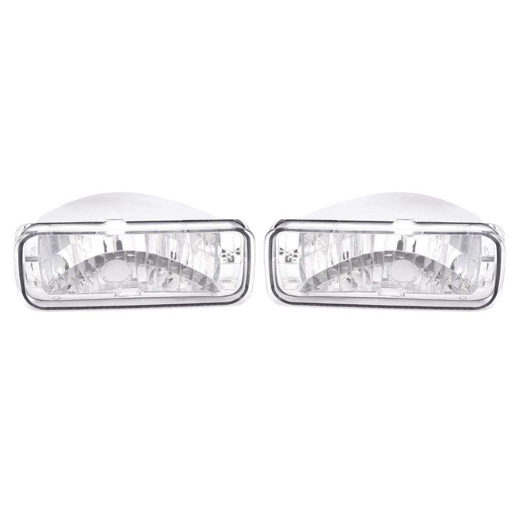 2x Clear Lens Front Bumper Turn Signal Light Assembly For Chevy Camaro 1985-1992