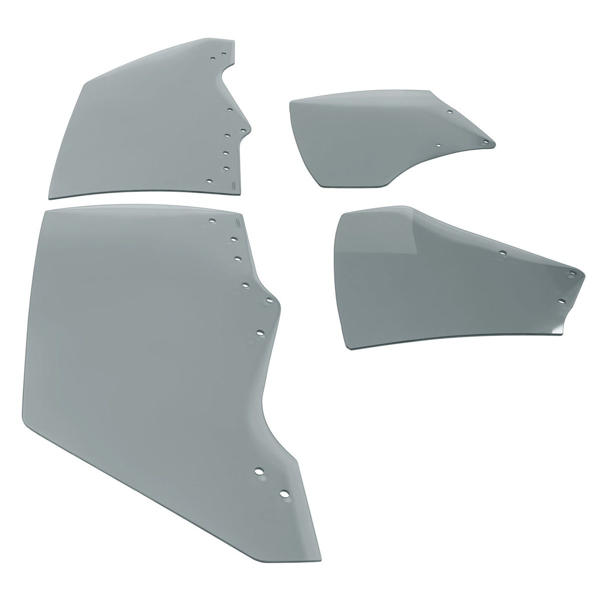 Fit Chevy Chevelle Malibu 2Door 1970-72 Quarter Side Door Window Glass Dark 4Pcs