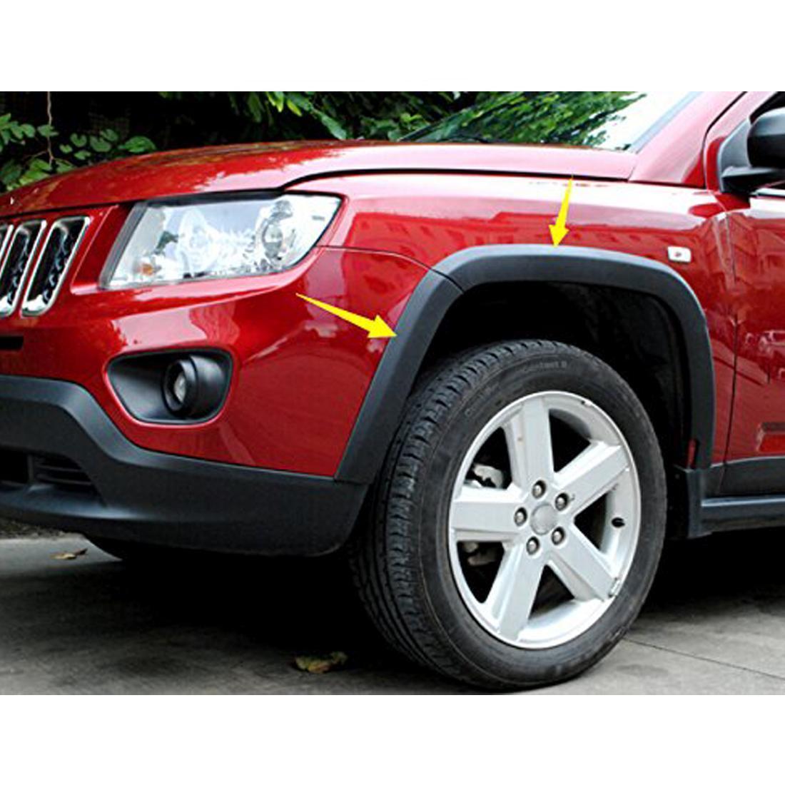 10PCS Wheels Fender Flares Cover Protector Molding for Jeep Compass 2011-2018