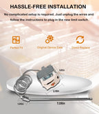 PP10084 High Limit Switch for Pitco Fryer and Gas Fryer Safety Thermostat 450°F