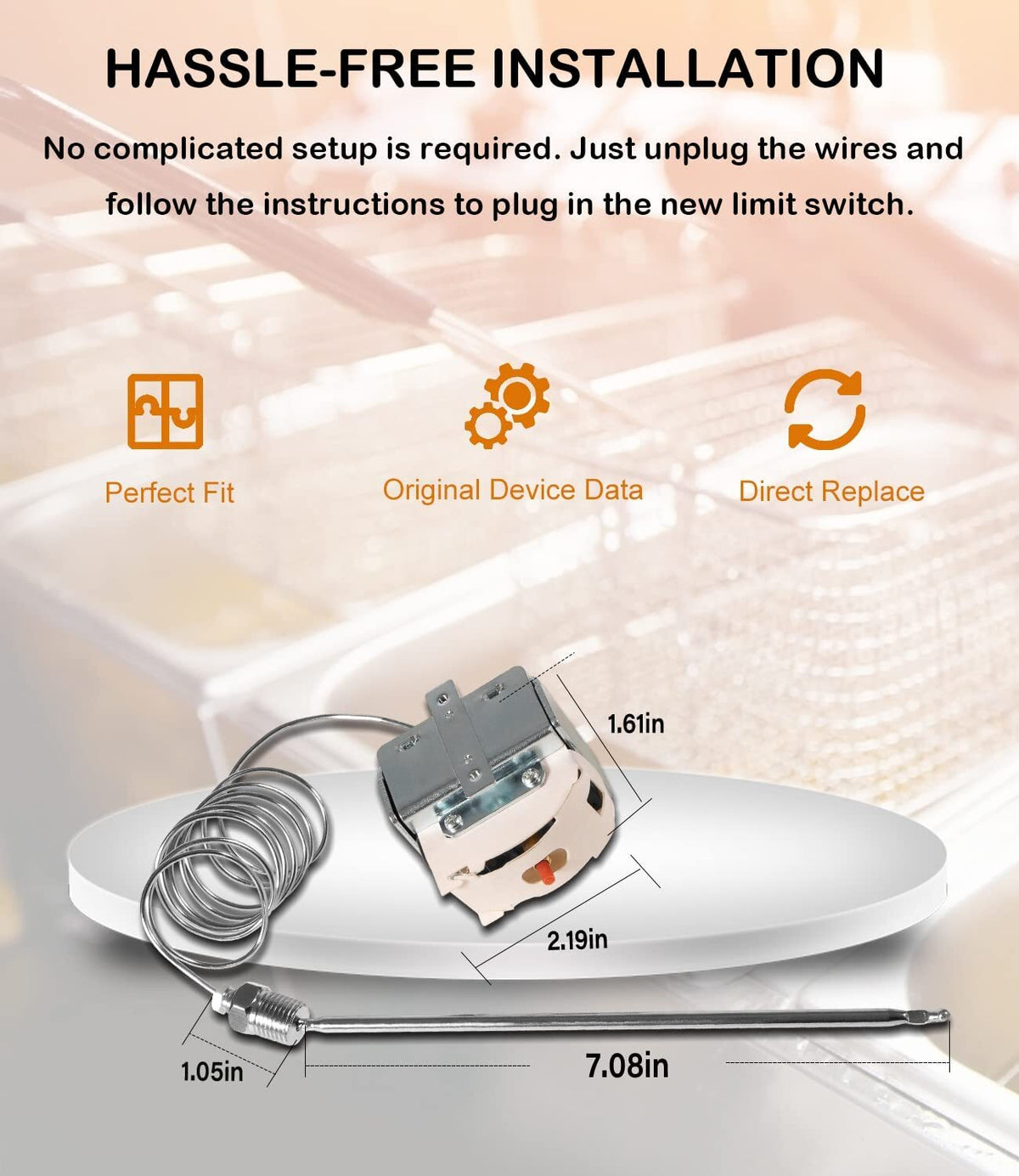 PP10084 High Limit Switch for Pitco Fryer and Gas Fryer Safety Thermostat 450°F