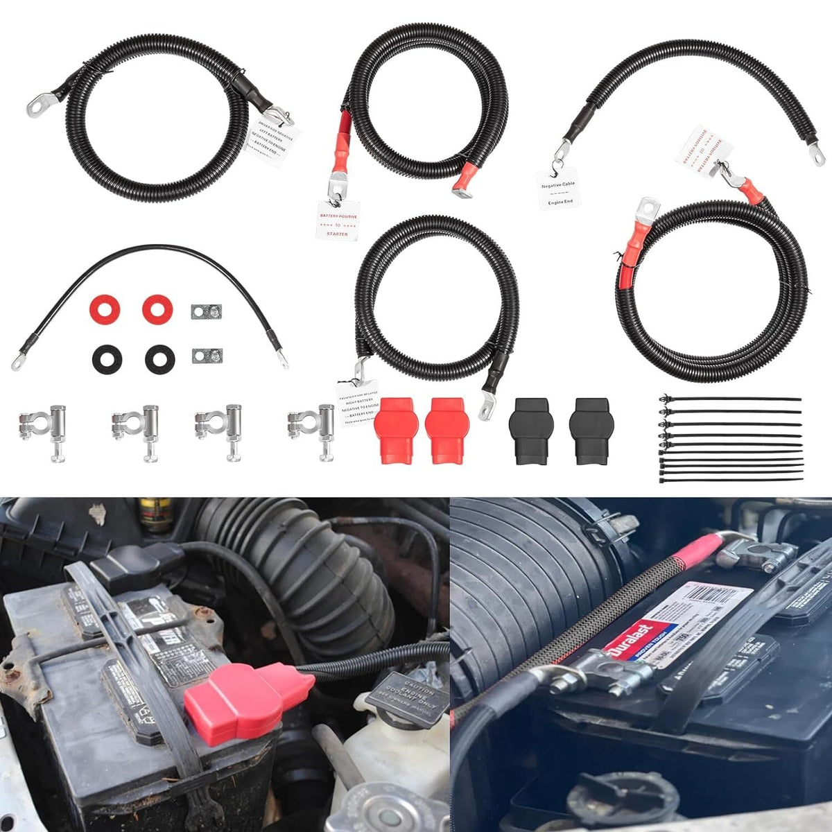 Battery Cables Kit For 2003-2007 Ford Superduty F250 F350 F450 6.0L Powerstroke