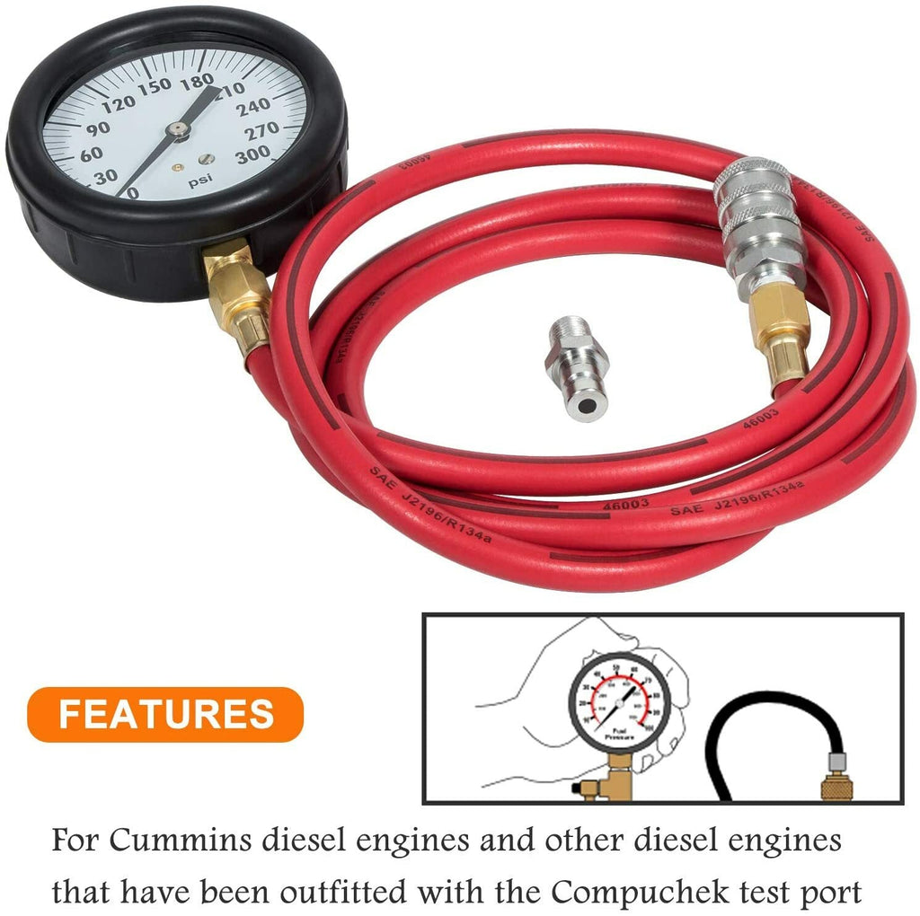 TU-32-20 Compucheck Fuel System Pressure Test Gauge for Cummins Diesel Engines