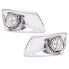 LED Fog Lights Lamp W/Bezel Clear Lens Pair LH & RH For Kenworth T660 2007-2017