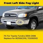 Front Left Drving Fog Lamp Clear With Bulb Set For Toyota Tundra 2000-2006