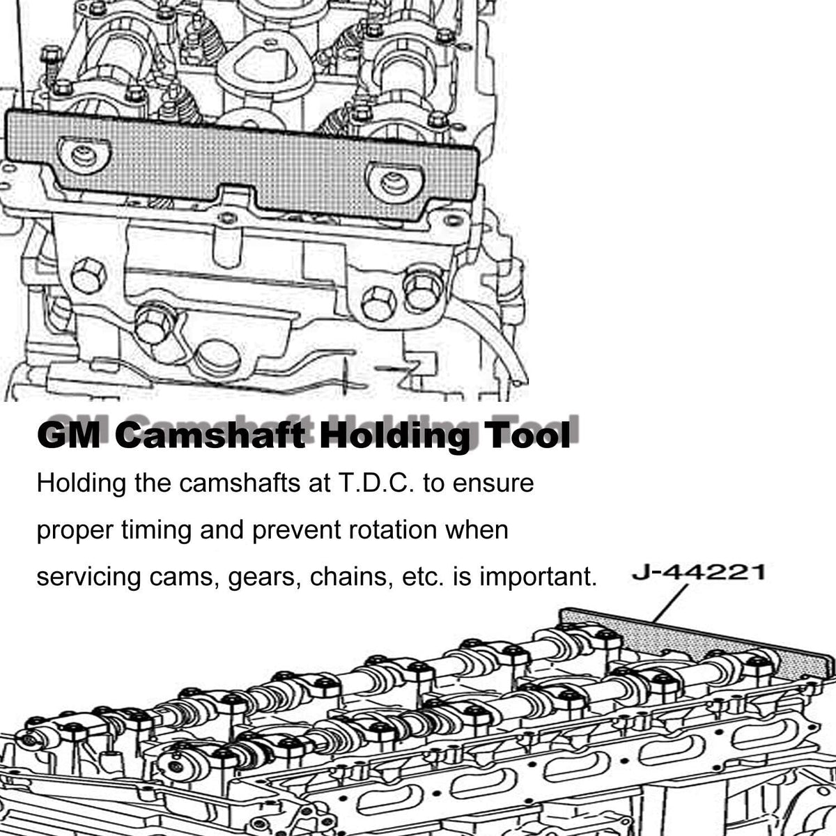 Camshaft Holding Tool Cam Holder Retaining Tool Kit J-44221 for GM IN-LINE 6 CYL