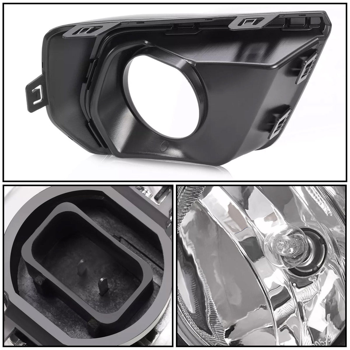 For Chevrolet Colorado 2021-2022 Clear Fog Lights w/ Chrome Bezel Wires Switch