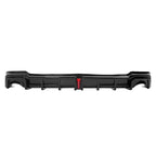 For 22-26 Honda Civic Sedan Red Rear Bumper Diffuser + Corner Spat w/LED Light