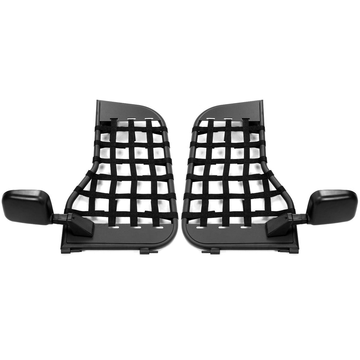 Black Tubular Trail Door With Side Mirror For 1976-1995 Jeep CJ7/YJ Wrangler 2DR