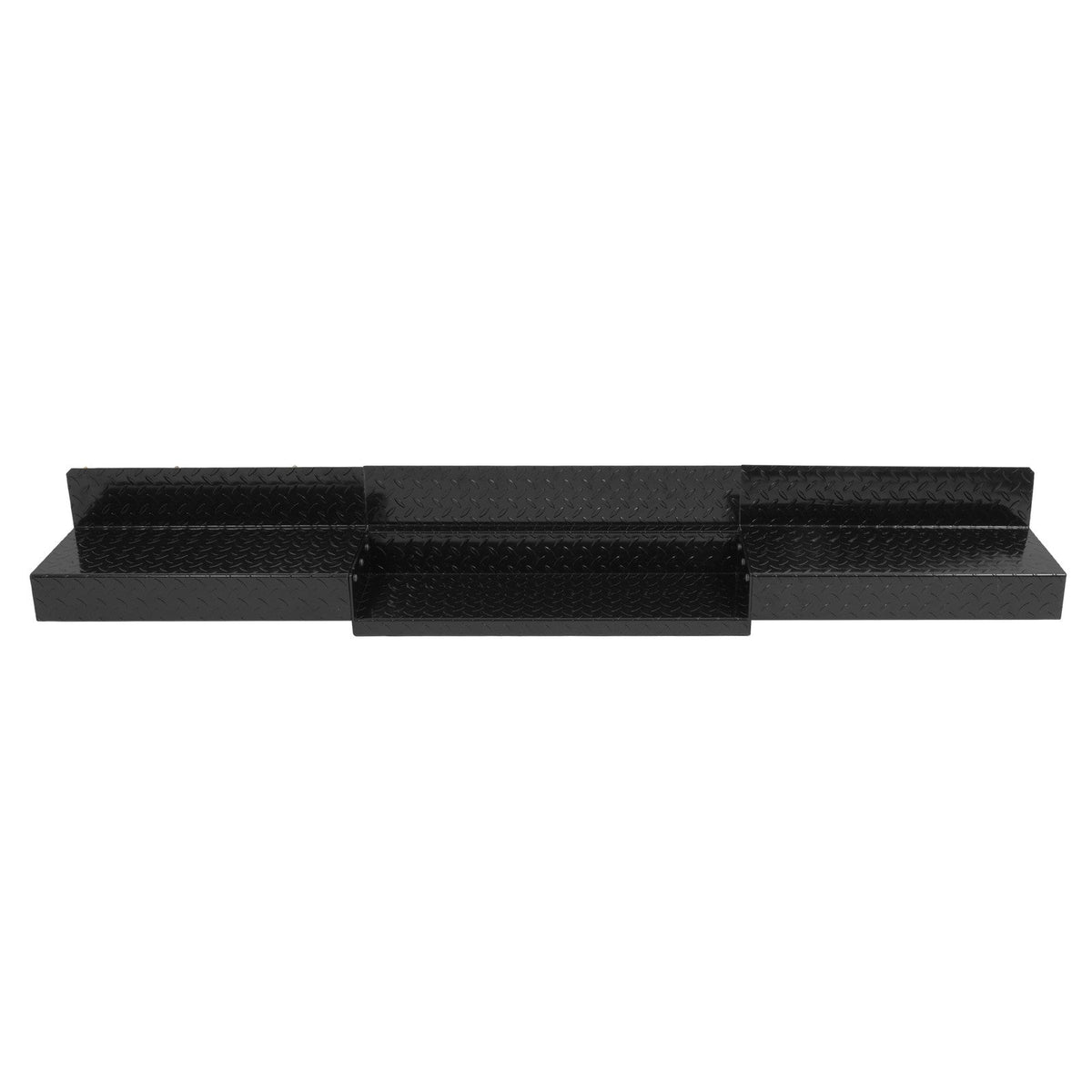 For Enclosed Utility Body 83" Rear Step Bumper Black Universal Screw-On