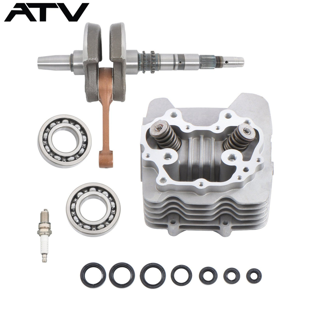 Crankshaft Cylinder Head Engine Rebuild Kit For Honda ATV Recon TRX250 2008-2014