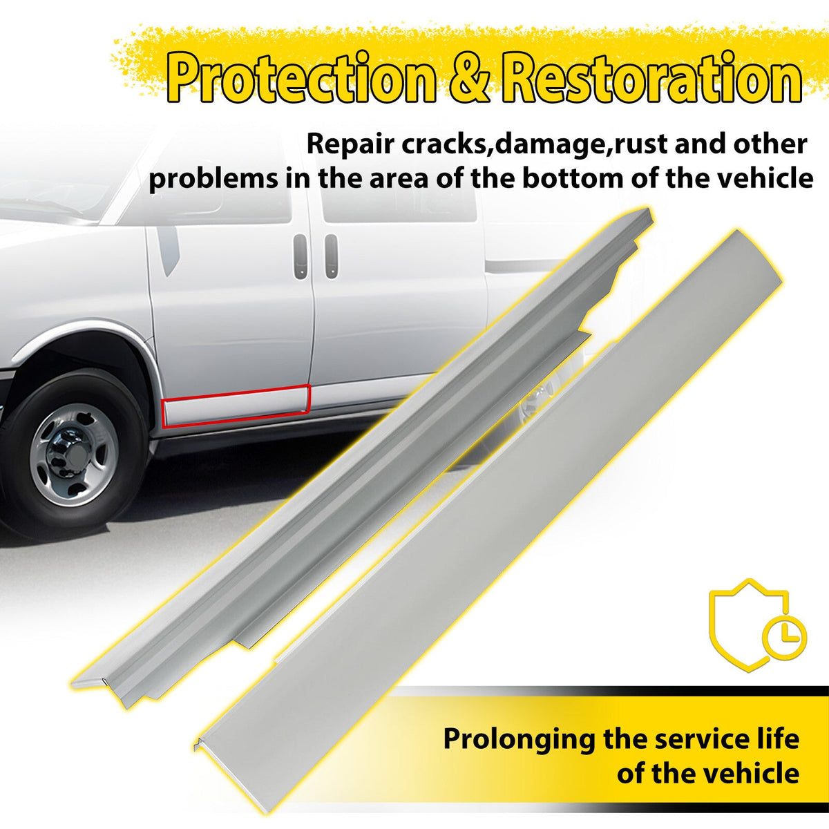 For Chevy Express GMC Savana 1996-2014 Front Door Outer Rocker Panel Left Right