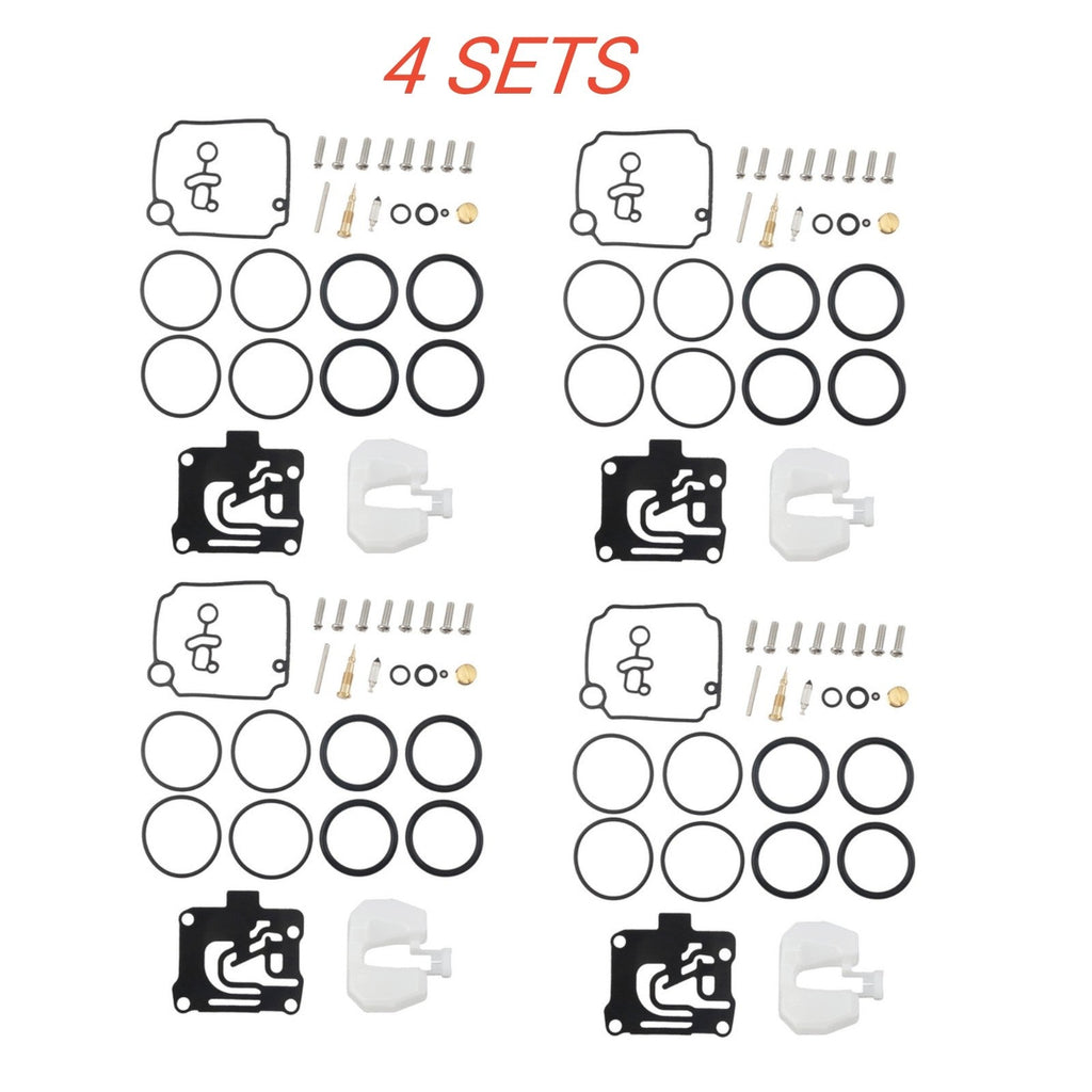 4Set Carburetor Carb Rebuild Repair Kit for Yamaha F50-T50 hp 4 Stroke 2001-2004