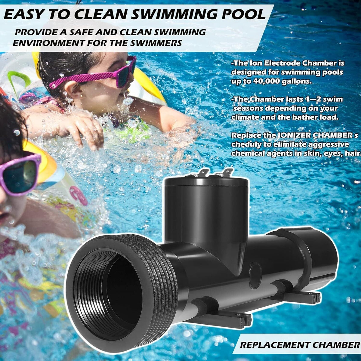 4CH4002R Power Ionizer Replacement Chamber for Swimming Pool Treatment System