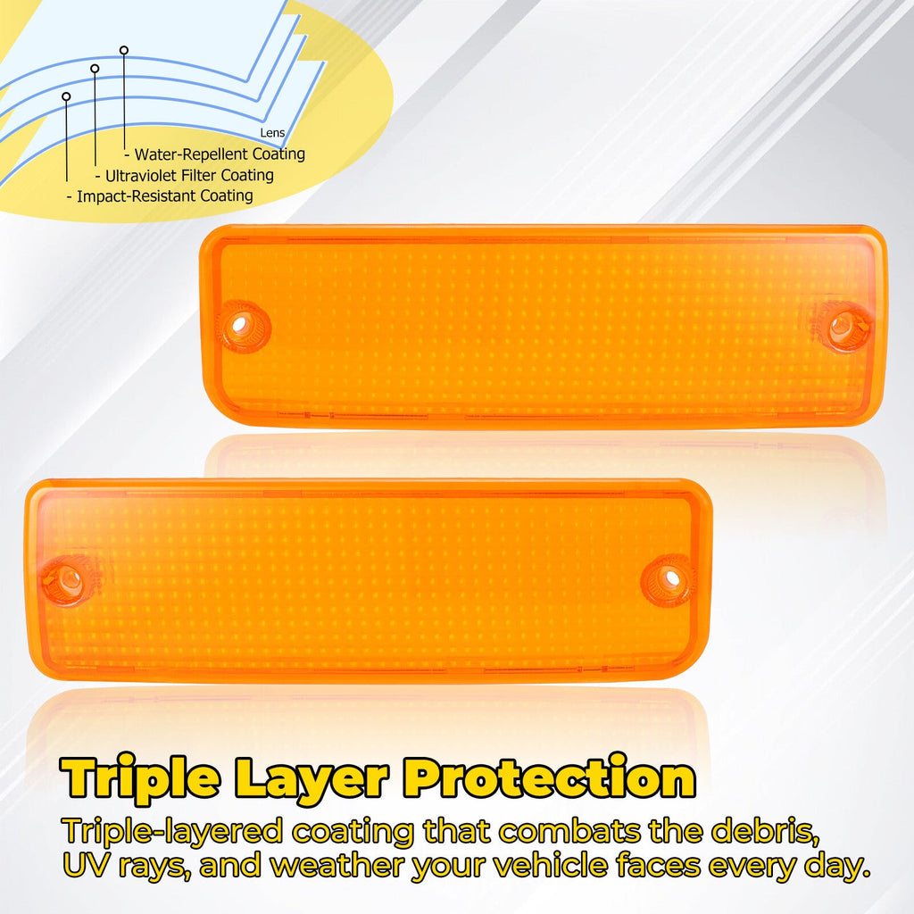 New Turn Signal Parking Bumper Light Lens For Toyota Pick-Up Truck 2WD 1992-1995