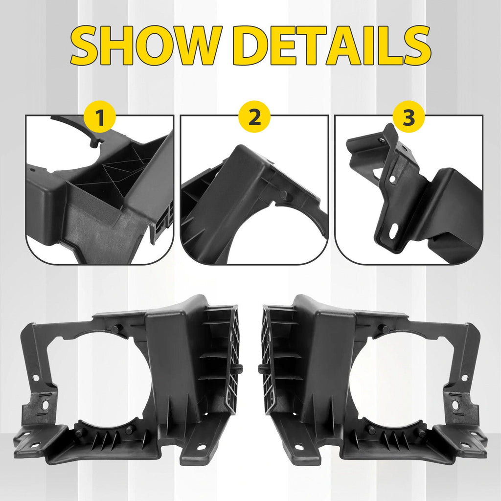 For Ram 1500 2019- 2024 Driver Passenger Fog Light Lamp Bracket Kit 68403915AA