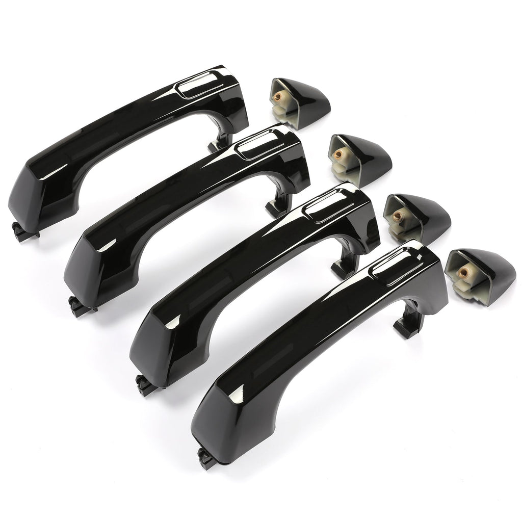 4PCS Gloss Black Exterior Door Handles Fit Hummer H3 2006-2010 For 25832250