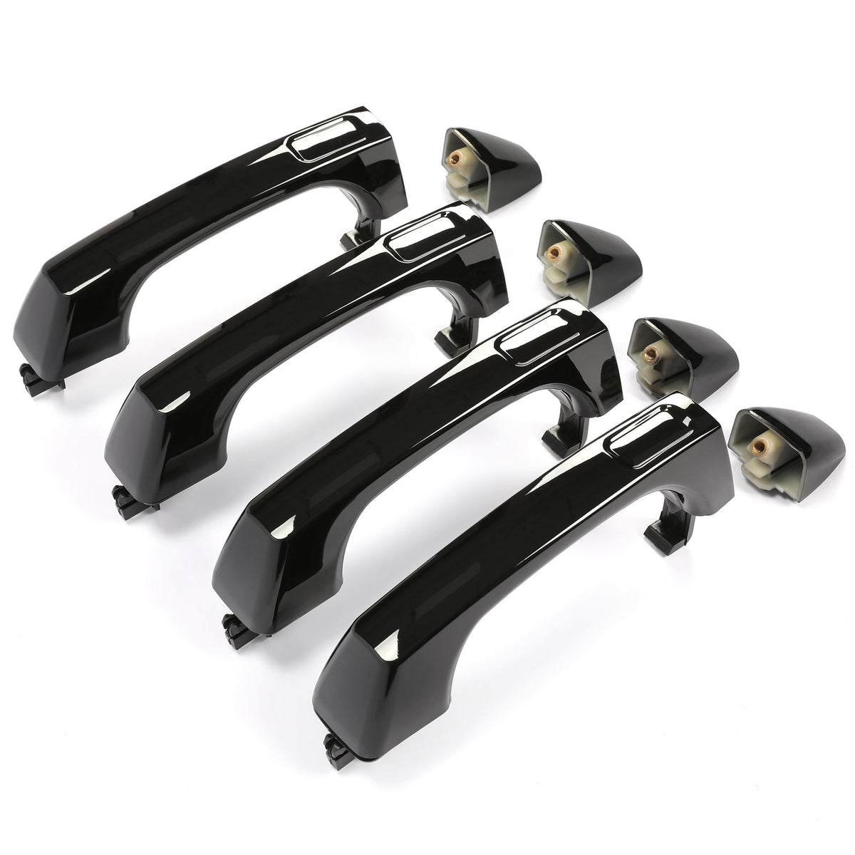 4PCS Gloss Black Exterior Door Handles Fit Hummer H3 2006-2010 For 25832250
