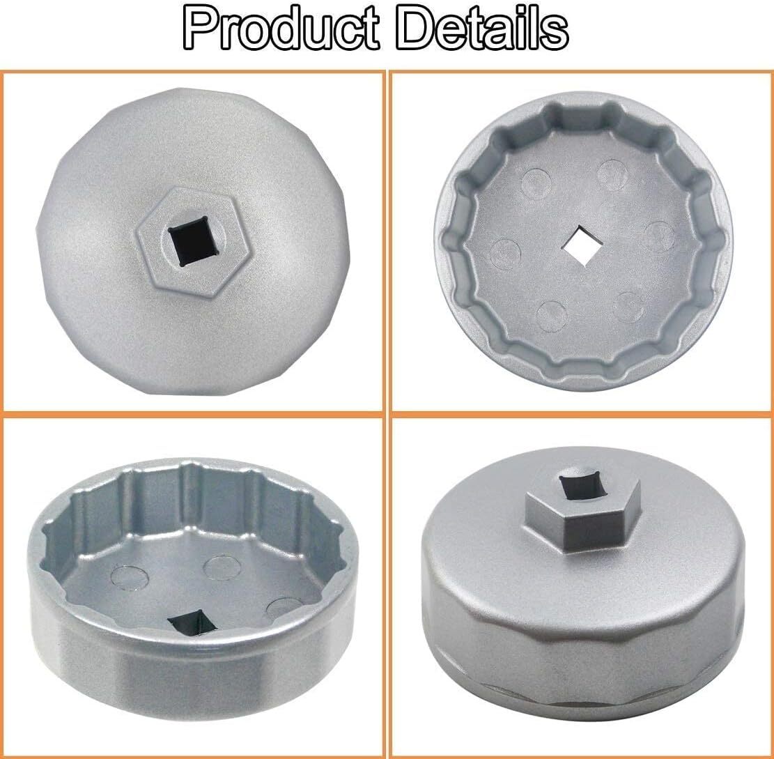 74mm 14 Flute Oil Filter Wrench Caps for Mercedes Porsche VW Audi Ford Benz BMW