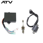 New Ignition Coil CDI Spark Plug For Yamaha Badger Grizzly Raptor YFM 80