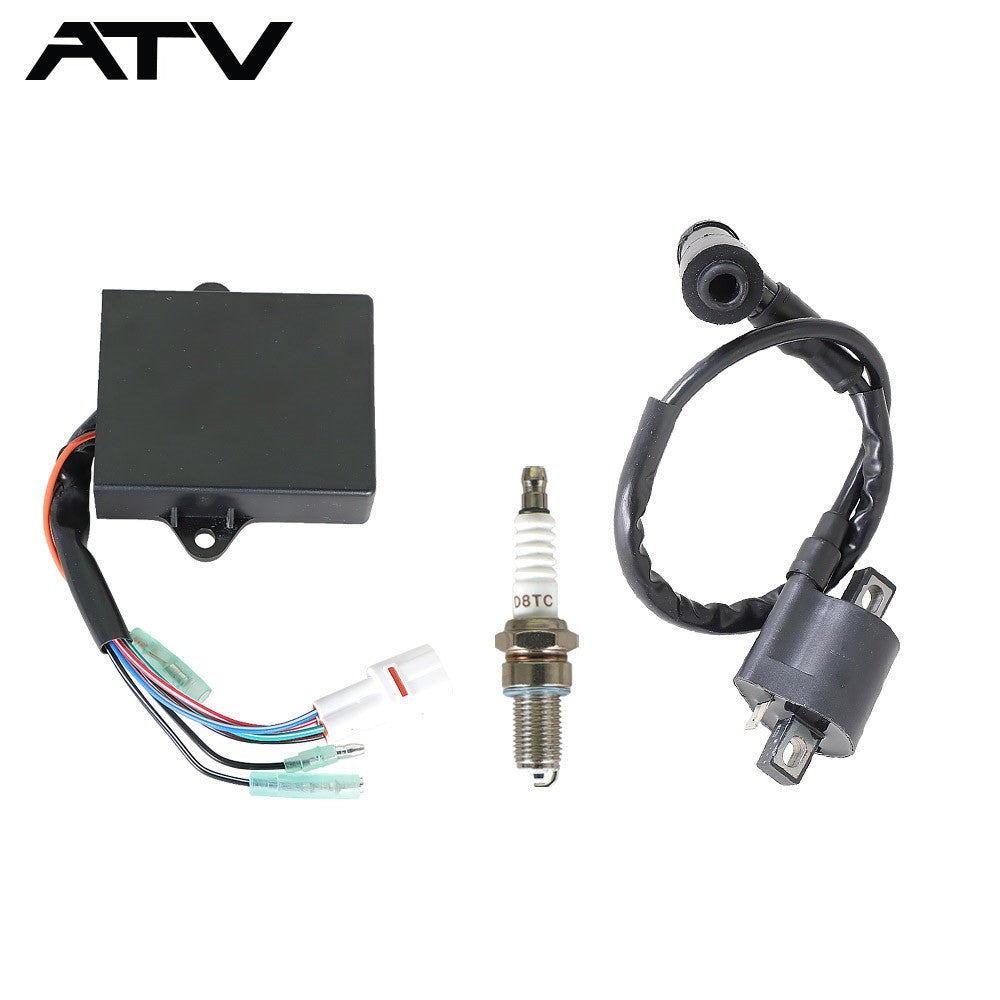 New Ignition Coil CDI Spark Plug For Yamaha Badger Grizzly Raptor YFM 80