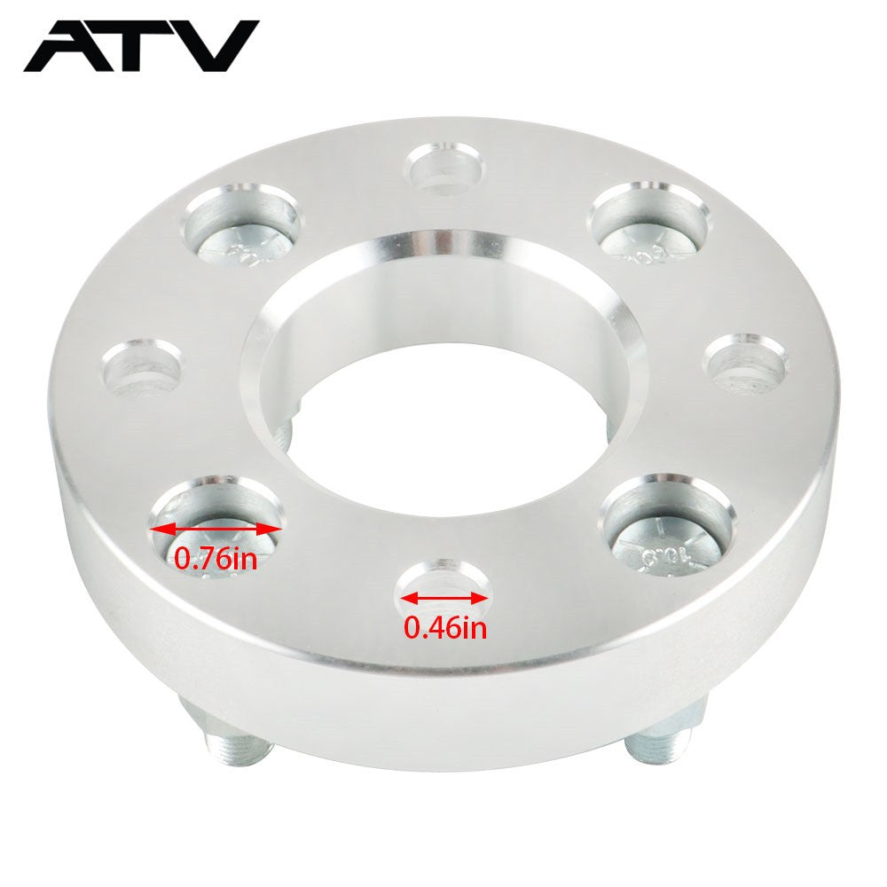 4PCS 1" Wheel Spacers 4x4 4x101.6 1/2"x20 For Golf Carts For EZGO Club Cars