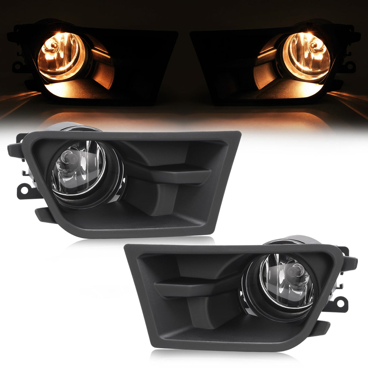 Bumper Fog Lights Driving Lamp & Bezel Left+Right For Ford Mustang 2010-2012