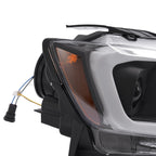 For Jeep Grand Cherokee 2011 2012 2013 LED DRL Projector Headlights Black Pair