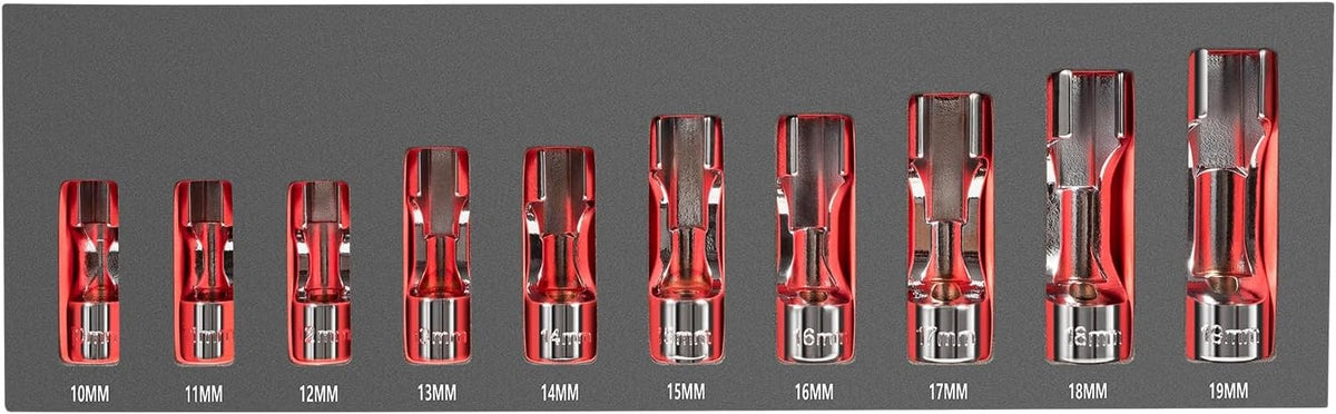 for 12030 Flare Nut Socket Set 10Pcs 3/8" Drive Metric Injector Fuel Line
