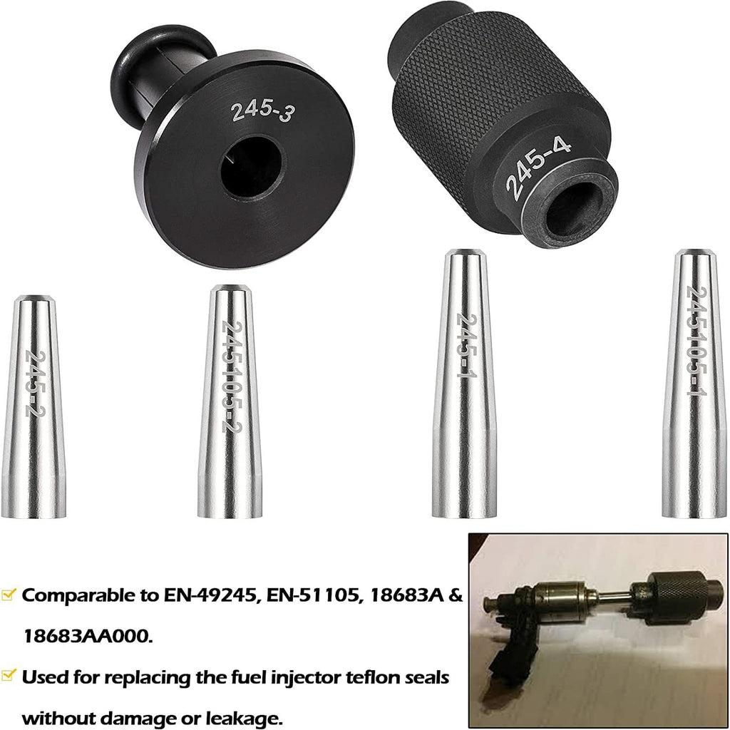 6706 Injector Rail Assembly Remover & GM245 Fuel Injector Seals Tool Fits For GM