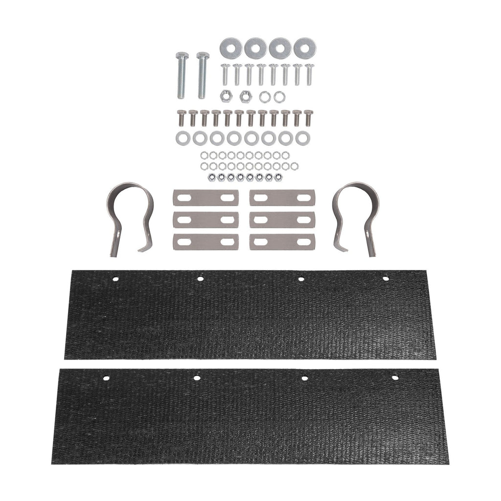 34"x24" stainless steel quarter fender kit pair universal truck w/ Support Tube