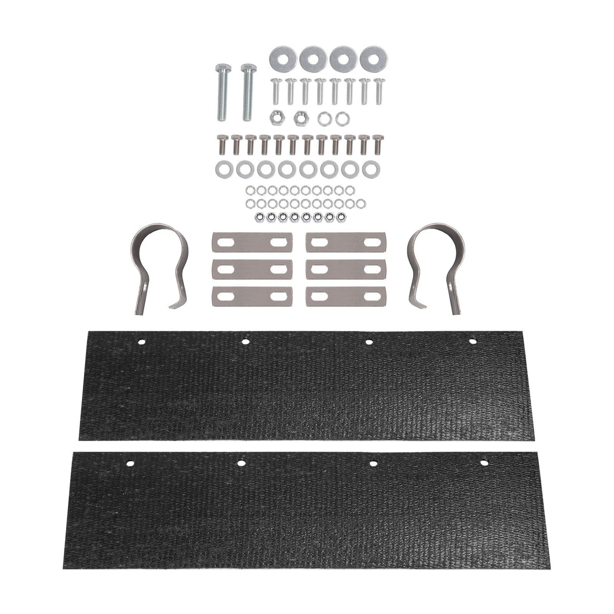 34"x24" stainless steel quarter fender kit pair universal truck w/ Support Tube