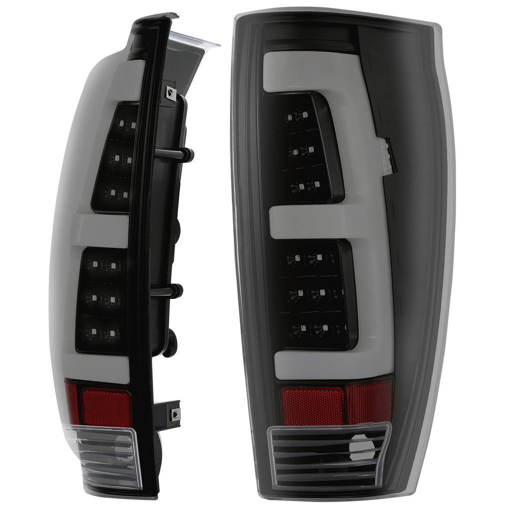 Black Smoke For 02-06 Chevy Avalanche 1500 2500 LED Tube Tail Lights Brake Lamps