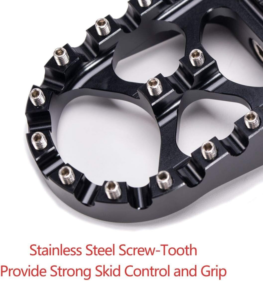 CNC Wide Fat Foot Pegs MX Style Footpegs Fit For Harley Dyna Sportster Bobber