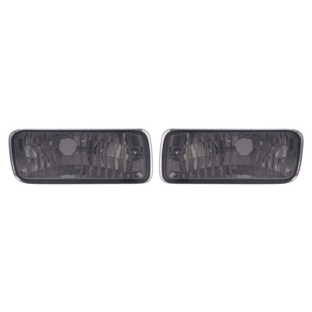 Smoke Lens Front Bumper Turn Signal Light Assembly For Chevy Camaro 1985-1992
